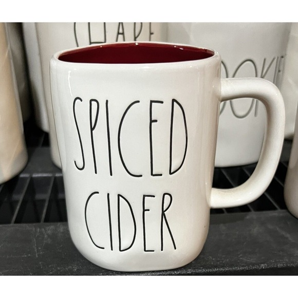 Rae Dunn Other - Rae Dunn "SPICED CIDER" Mug Artisan Collection By Magenta White Red Interior